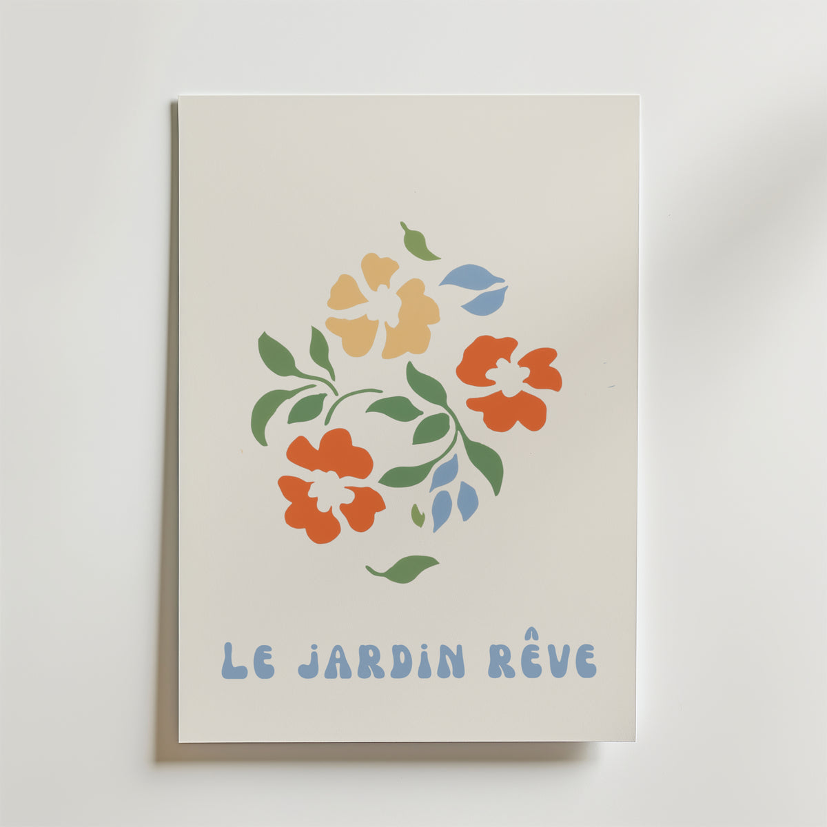 Floral wall art garden green – stilfullt konsttryck från Bozetto, tryckt på matt finpapper