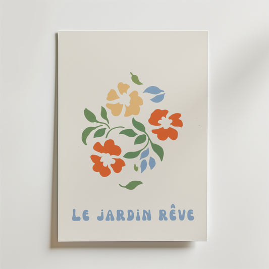 Floral wall art garden green Poster