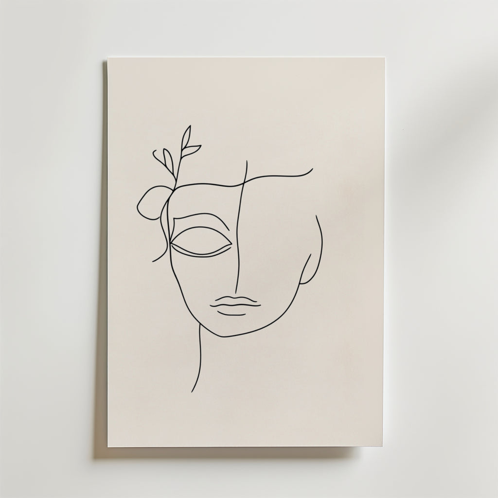 Kahlo Lines – stilfullt konsttryck från Bozetto, tryckt på matt finpapper i hög tryckkvalitet