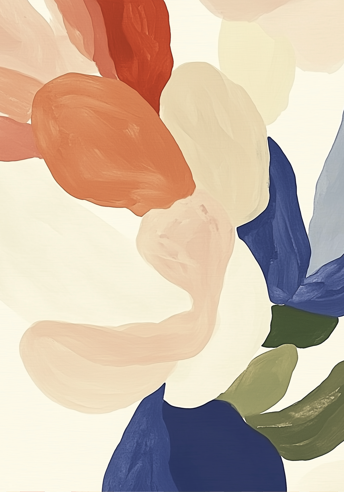 Abstract botanical modern – köp enkelt hos Bozetto konsttryck i hög kvalitet i hög kvalitet