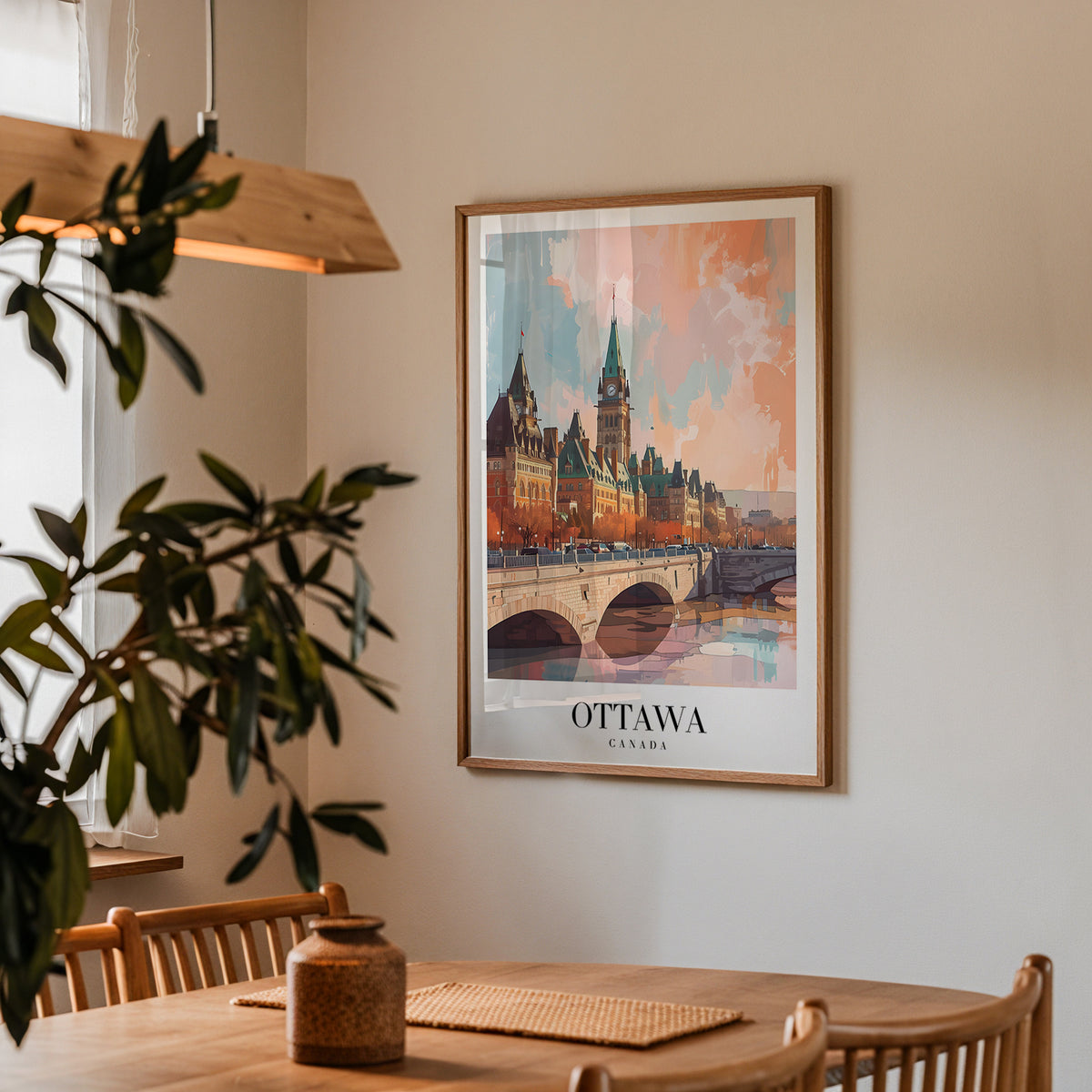 Golden Light Over Ottawa – affisch med stilfullt motiv från Bozetto i hög kvalitet