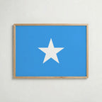 Somalia National Flag Poster i ekram – inramad konsttryck för stilren inredning hos Bozetto