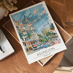 Asuncion Cityscape poster visad rakt fram – Bozetto affisch i hög tryckkvalitet i hög tryckkvalitet