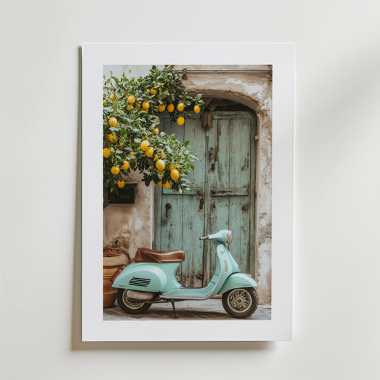 Italian Vespa Poster