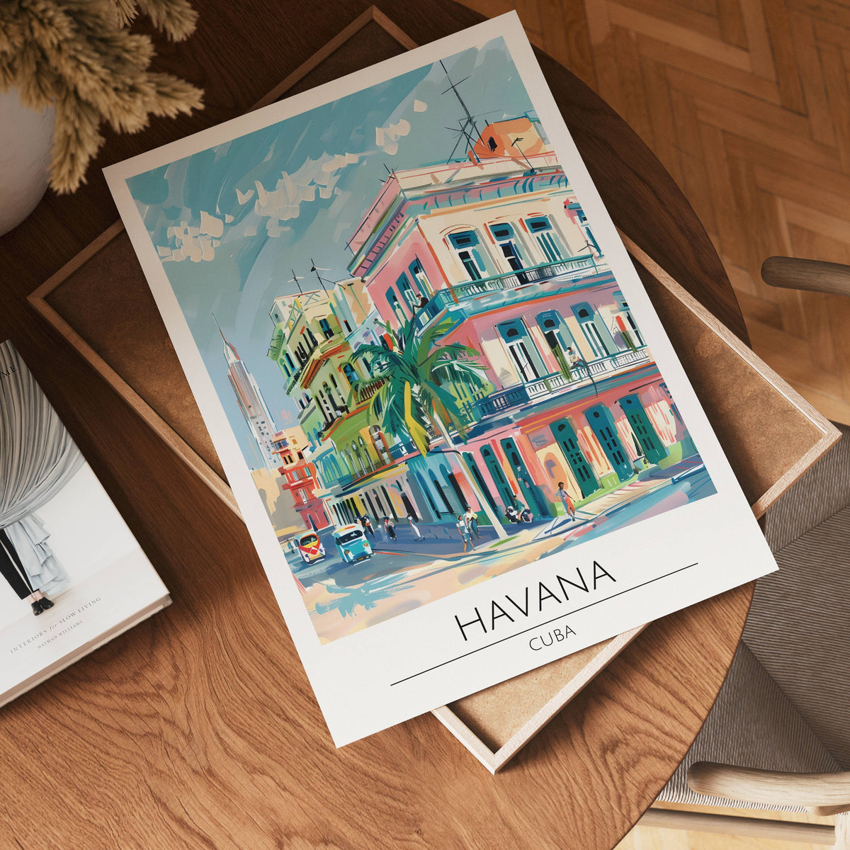Havana Pastel Streets poster visad rakt fram – Bozetto affisch i hög tryckkvalitet