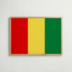 Guinea National Flag Poster i ekram – inramad konsttryck för stilren inredning hos Bozetto