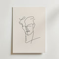 Modern Line Art Man – stilfullt konsttryck från Bozetto, tryckt på matt finpapper