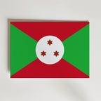Burundi National Flag Poster – modern konst och stilren konsttryck för hemmet hos Bozetto