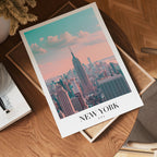Skies Over Manhattan poster visad rakt fram – Bozetto affisch i hög tryckkvalitet