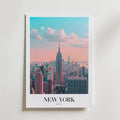 Skies Over Manhattan – stilfullt konsttryck från Bozetto, tryckt på matt finpapper