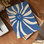 Abstract blue and white sun – affisch med stilfullt motiv från Bozetto i hög kvalitet