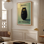 Väggmockup av Anxious But Managing affisch på ljus vägg – Bozetto konsttryck – nr 3