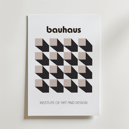 Bauhaus Optical Grid Poster
