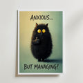 Anxious But Managing – stilfullt konsttryck från Bozetto, tryckt på matt finpapper