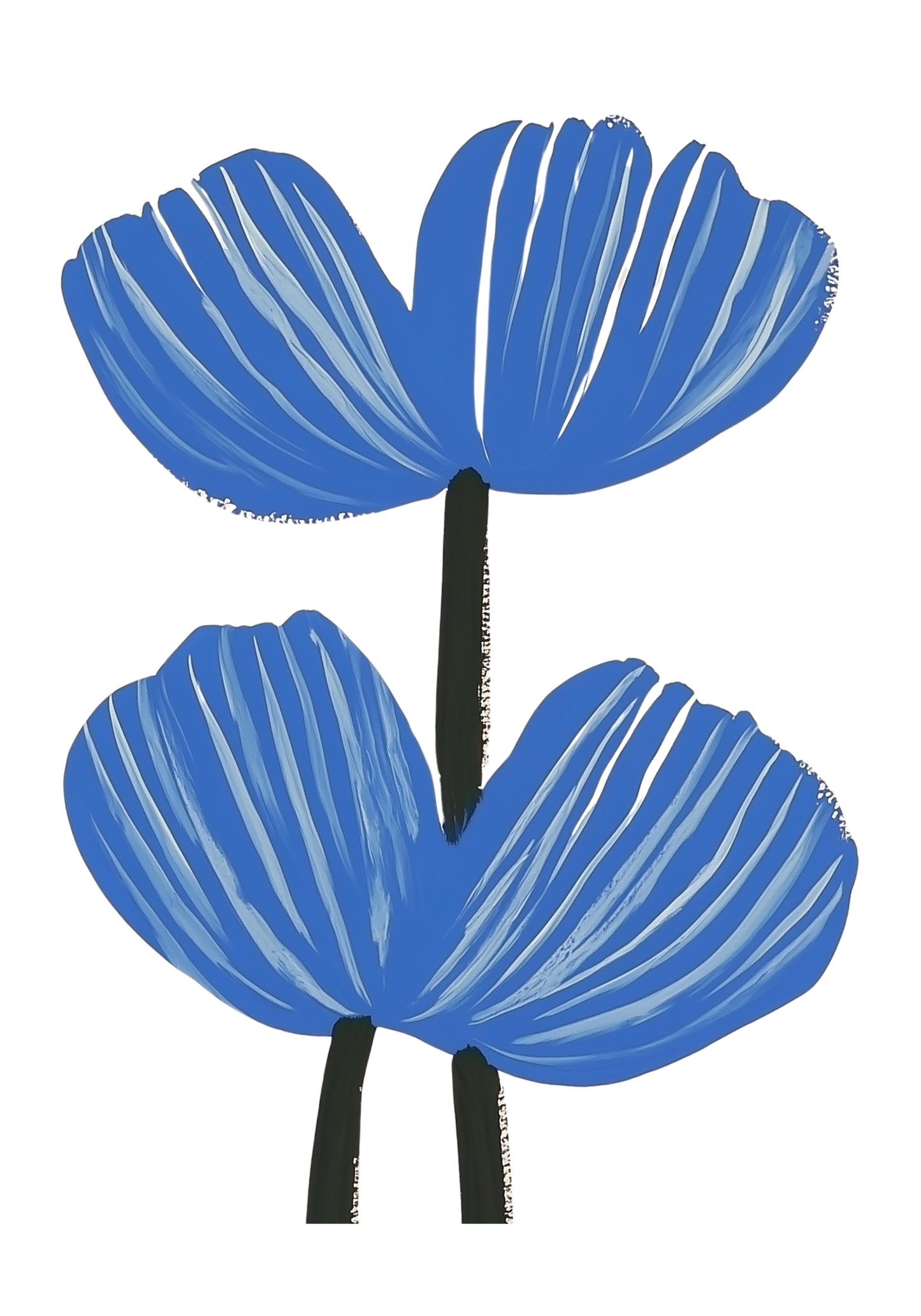 Blue floral Poster