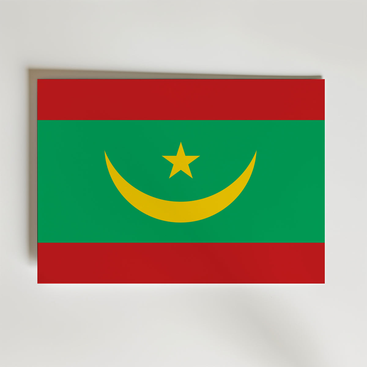 Mauritania National Flag Poster – modern konst och stilren konsttryck för hemmet hos Bozetto