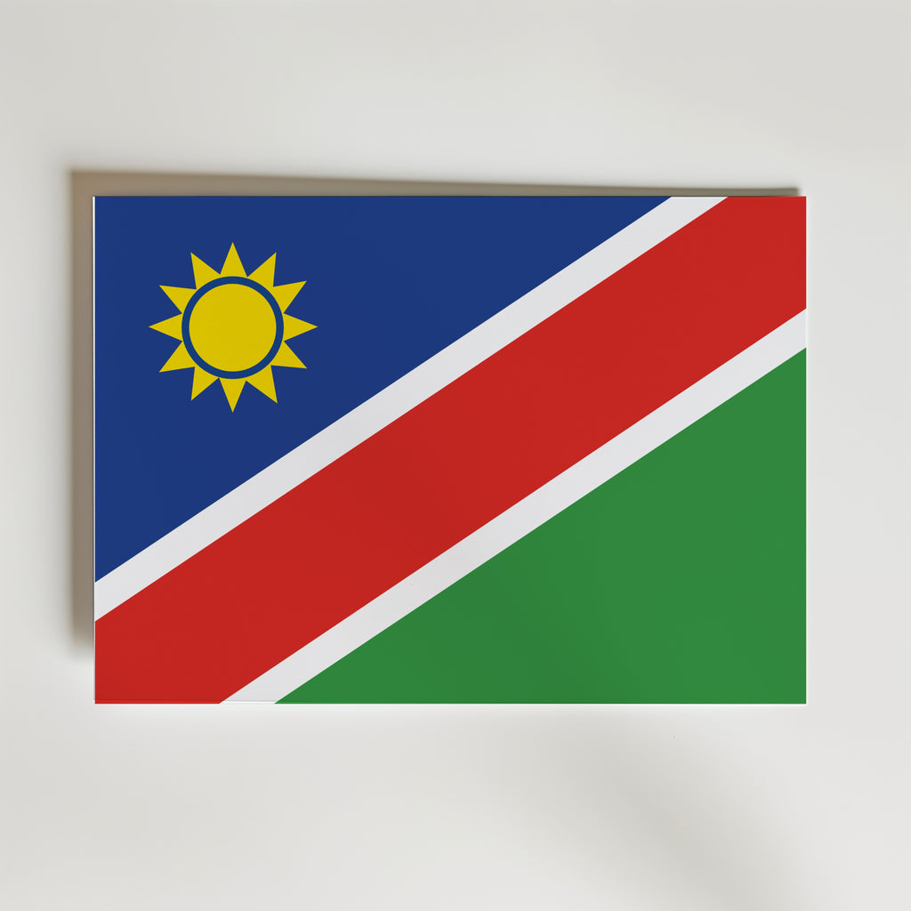 Namibia National Flag Poster – modern konst och stilren konsttryck för hemmet hos Bozetto