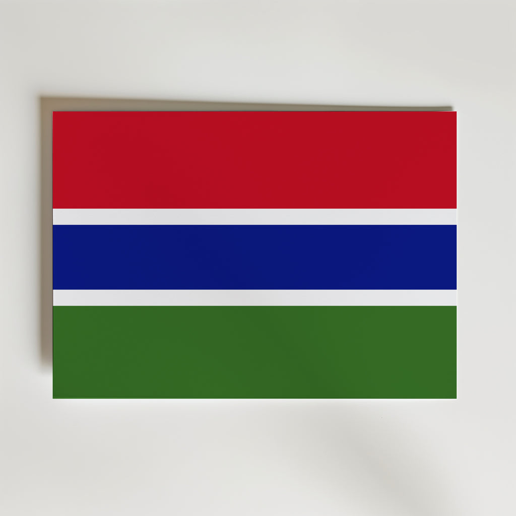 Gambia National Flag Poster – modern konst och stilren konsttryck för hemmet hos Bozetto