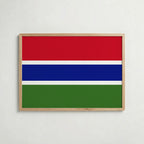 Gambia National Flag Poster i ekram – inramad konsttryck för stilren inredning hos Bozetto