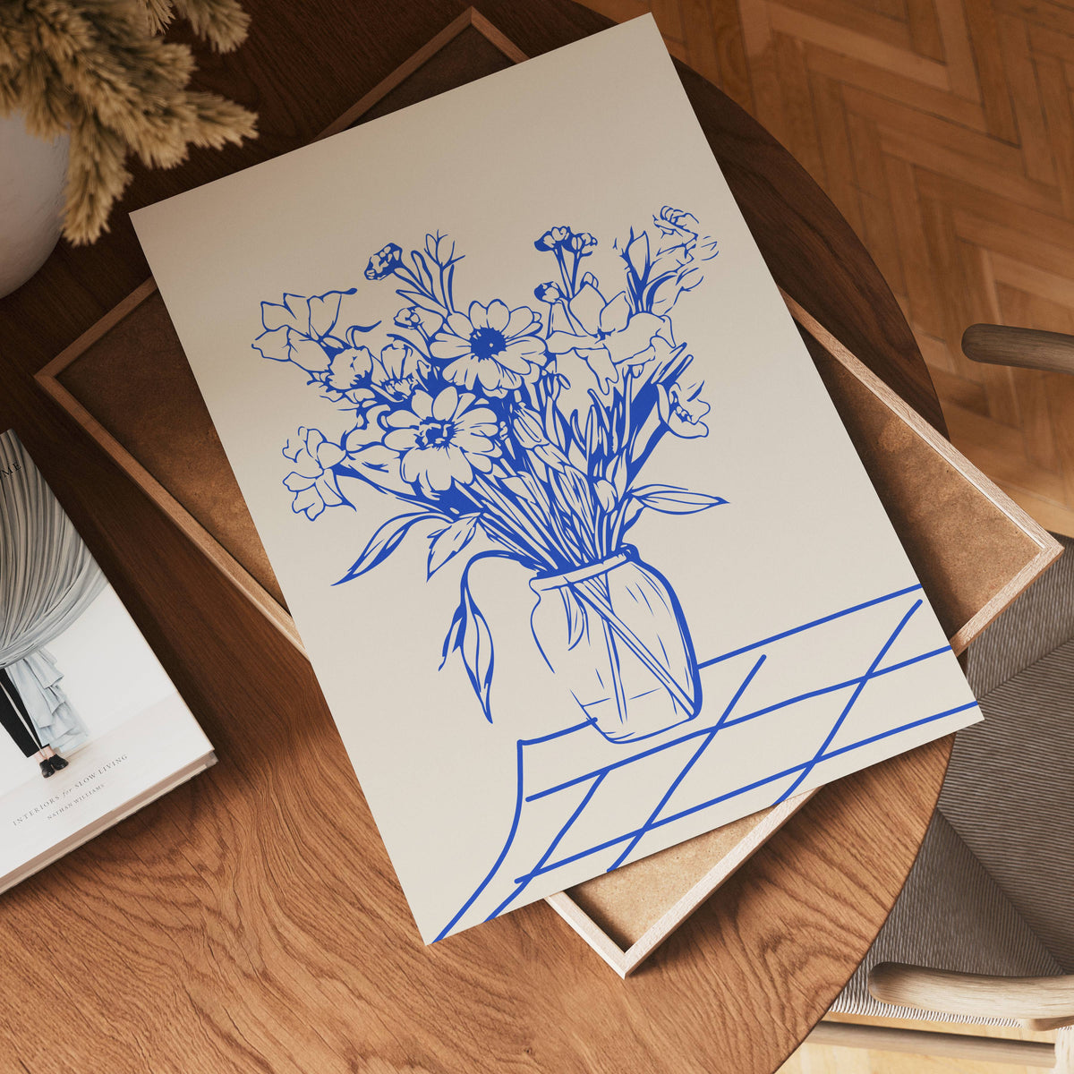 Blue Bouquet poster visad rakt fram – Bozetto affisch i hög tryckkvalitet i hög tryckkvalitet