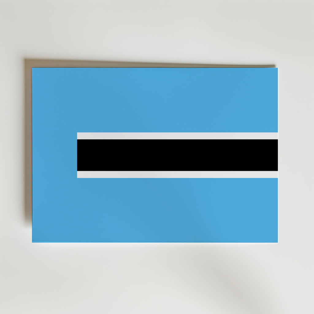 Botswana National Flag Poster – modern konst och stilren konsttryck för hemmet hos Bozetto