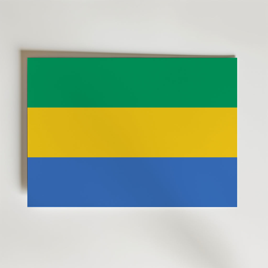 Gabon National Flag Poster – modern konst och stilren konsttryck för hemmet hos Bozetto