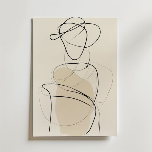 Abstract Silhouette Figure Poster
