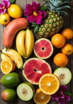 Tropical Feast No.2 – affisch med snyggt motiv, köp enkelt hos Bozetto i flera storlekar