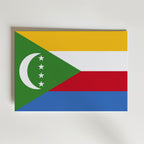 Comoros National Flag Poster – modern konst och stilren konsttryck för hemmet hos Bozetto