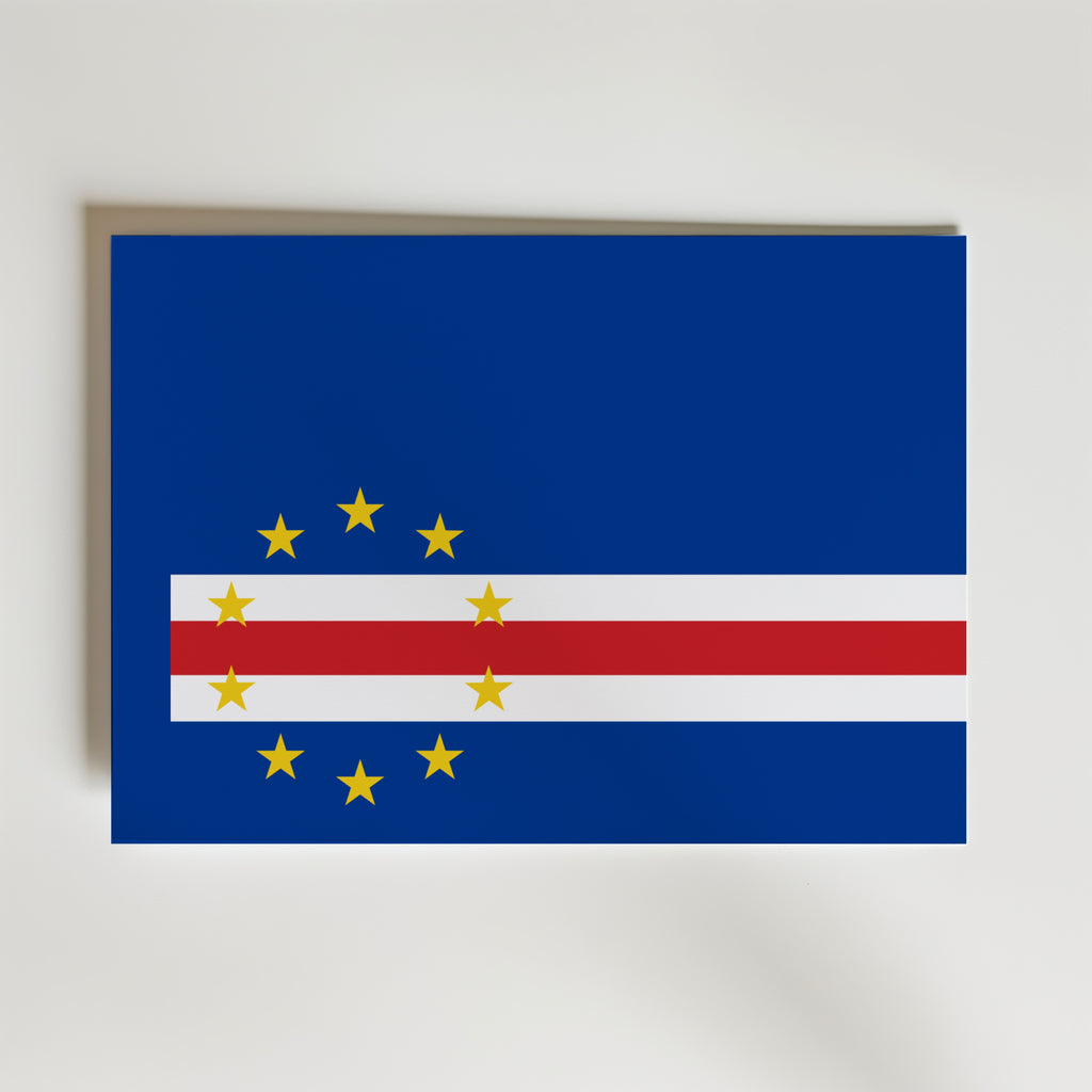 Cape Verde National Flag Poster – modern konst och stilren konsttryck för hemmet hos Bozetto