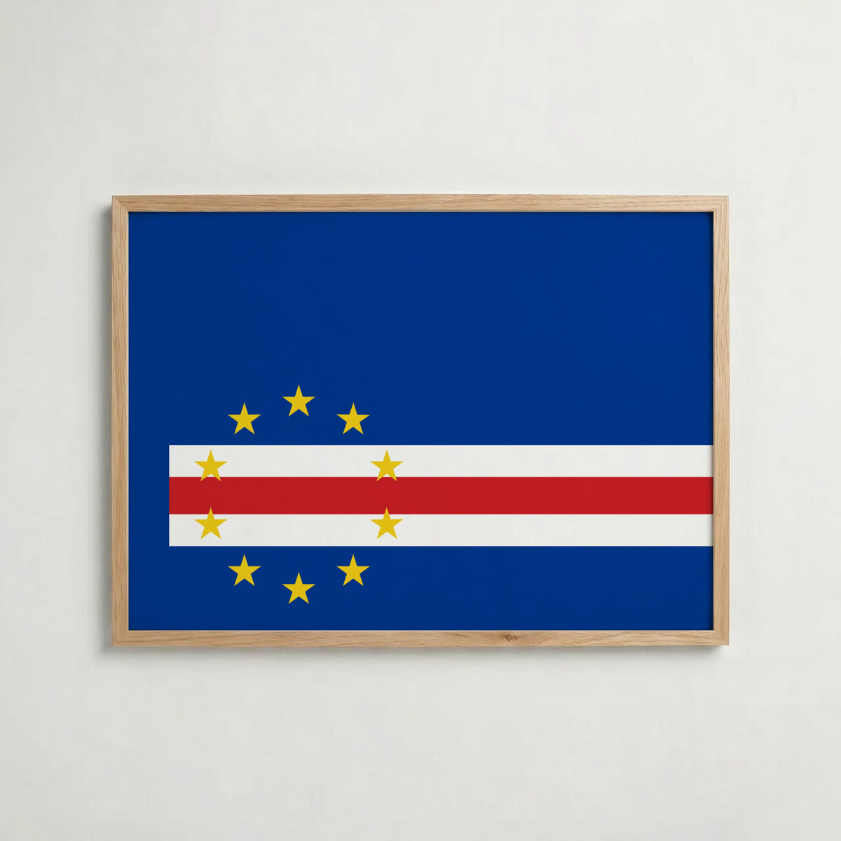 Cape Verde National Flag Poster i ekram – inramad konsttryck för stilren inredning hos Bozetto