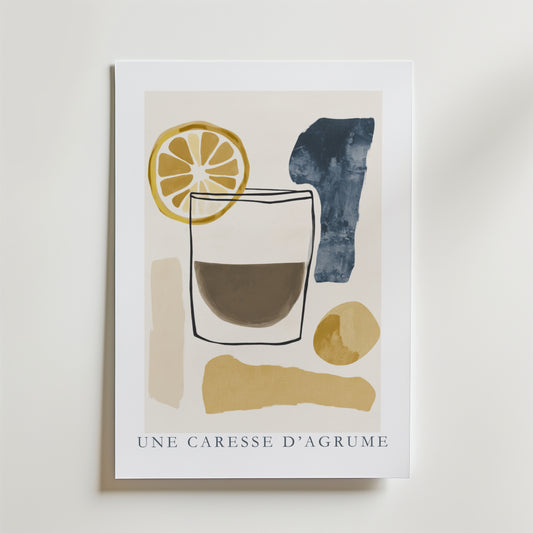 UNE CARESSE D'AGRUME Drink Poster