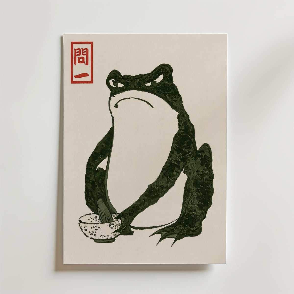 Grumpy Toad Matsumoto Hoji inramad affisch – konsttryck från Bozetto i hög kvalitet