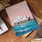 Sydney Opera House poster visad rakt fram – Bozetto affisch i hög tryckkvalitet i hög tryckkvalitet