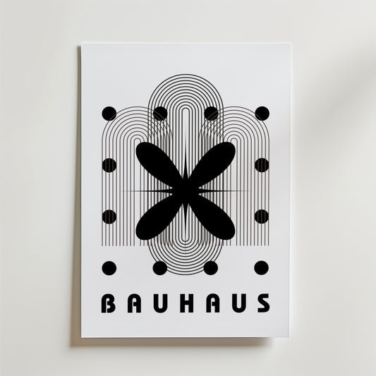 Bauhaus Abstract Bloom Poster