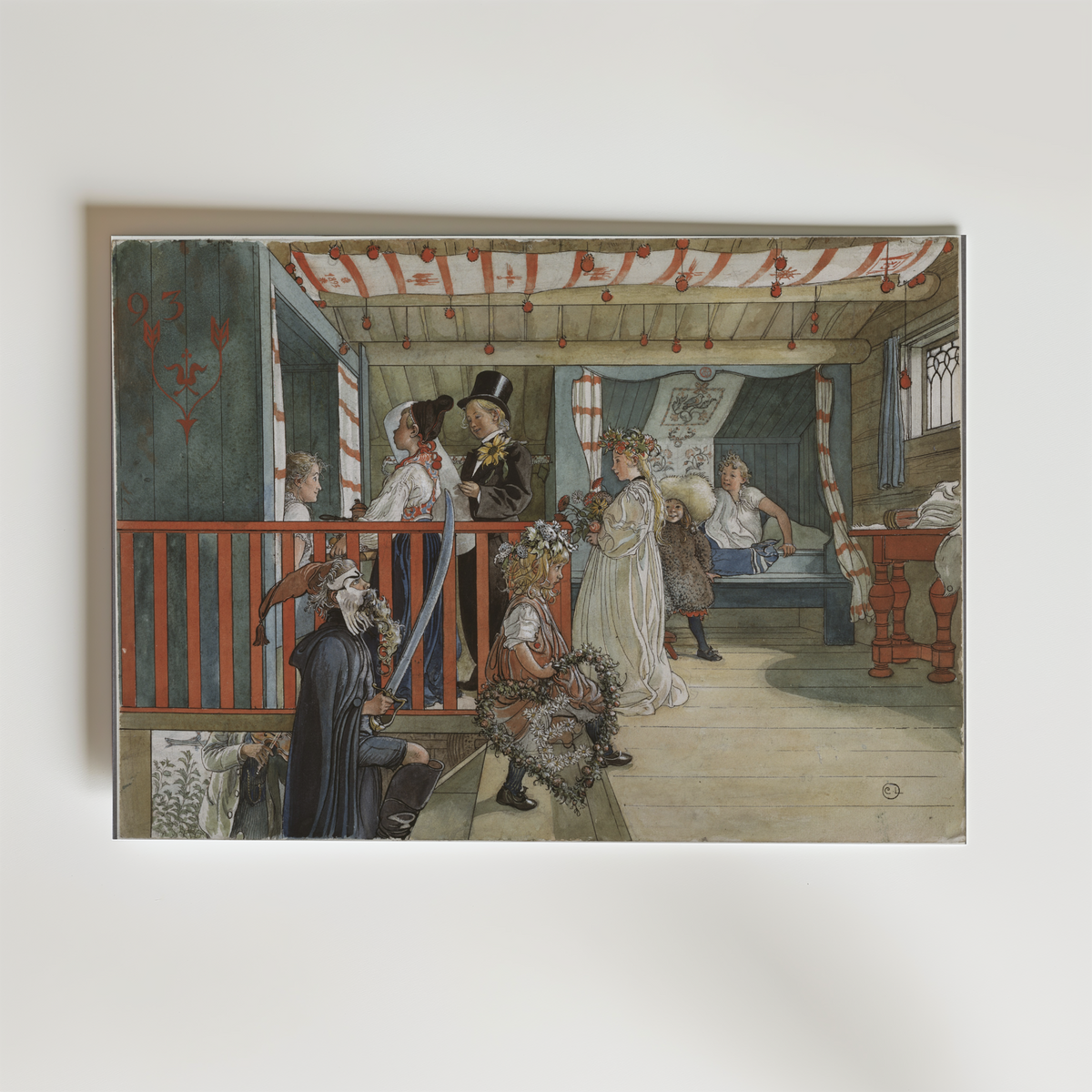 Storleksjämförelse för Carl Larsson A Day of affisch – Bozetto erbjuder flera format