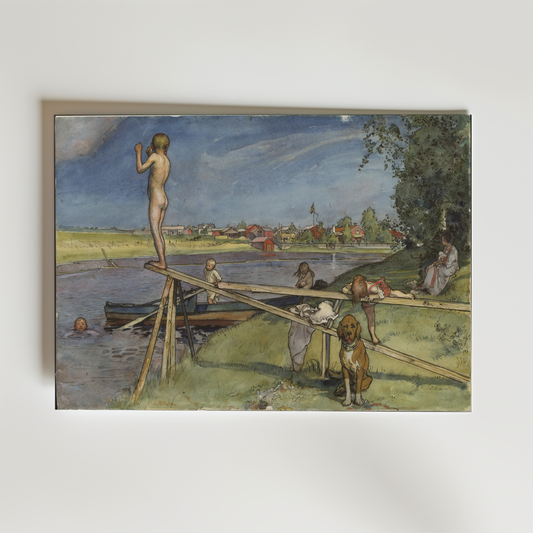 Carl Larsson A Pleasant Bathing Place From A Home Poster