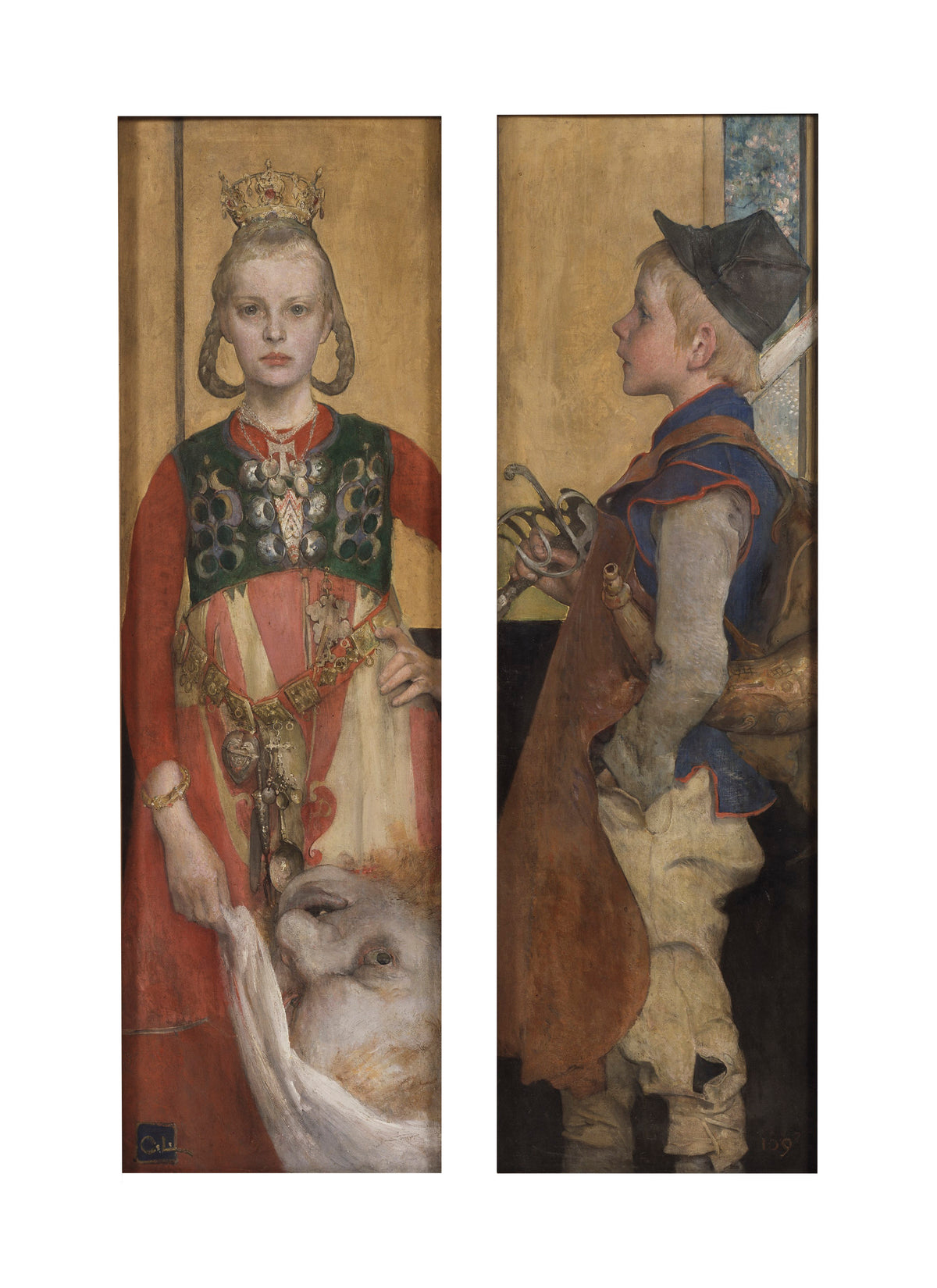 Carl Larsson A Swedish Fairy poster visad rakt fram – Bozetto affisch i hög tryckkvalitet