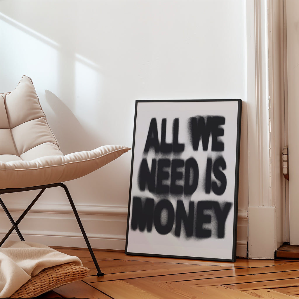 Blurred Money Statement Poster – i rum 4