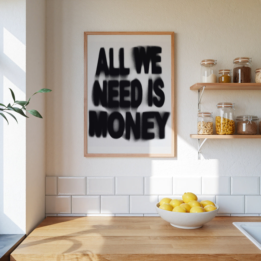 Blurred Money Statement Poster – i rum 5