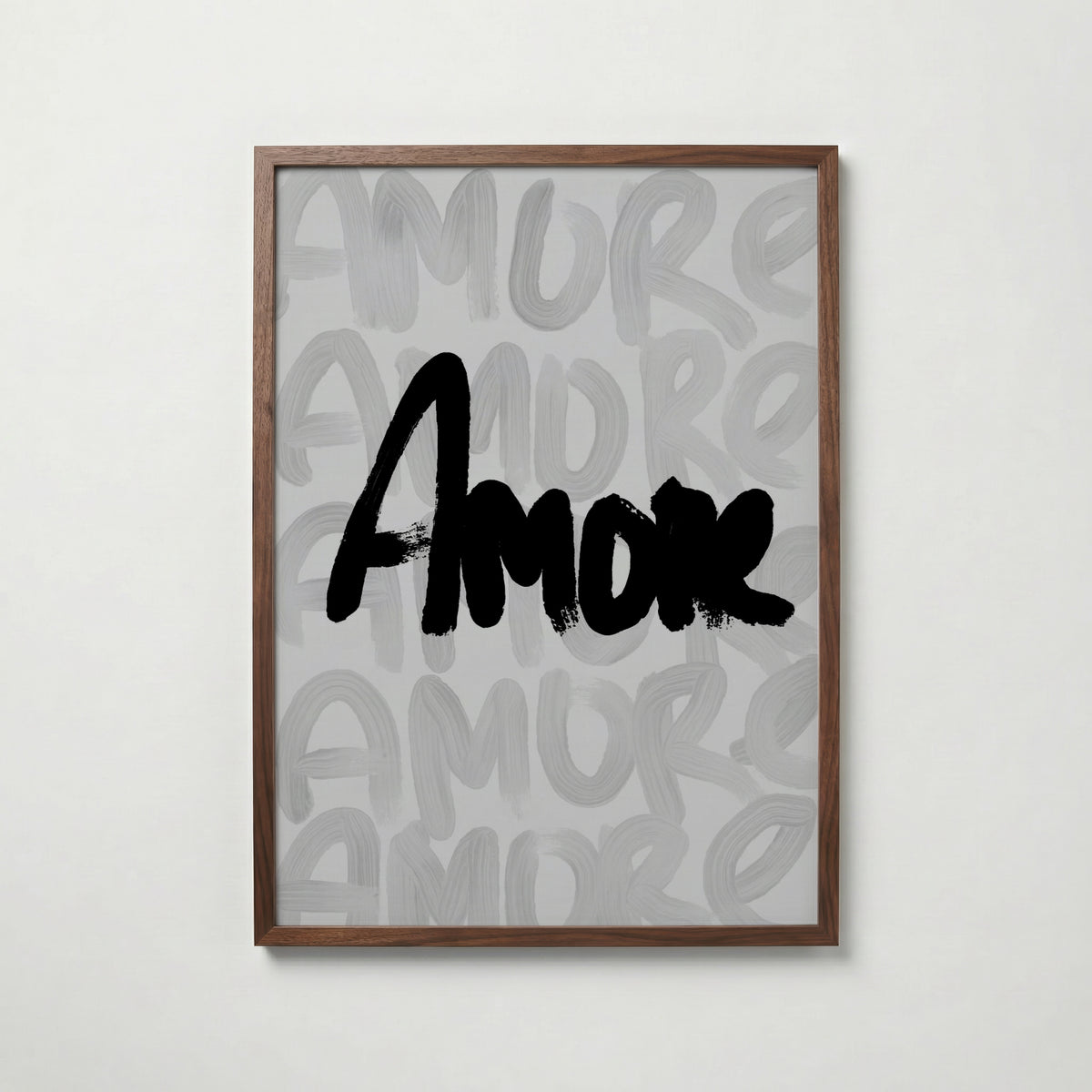 Amore Brushstroke Poster – valnötsram