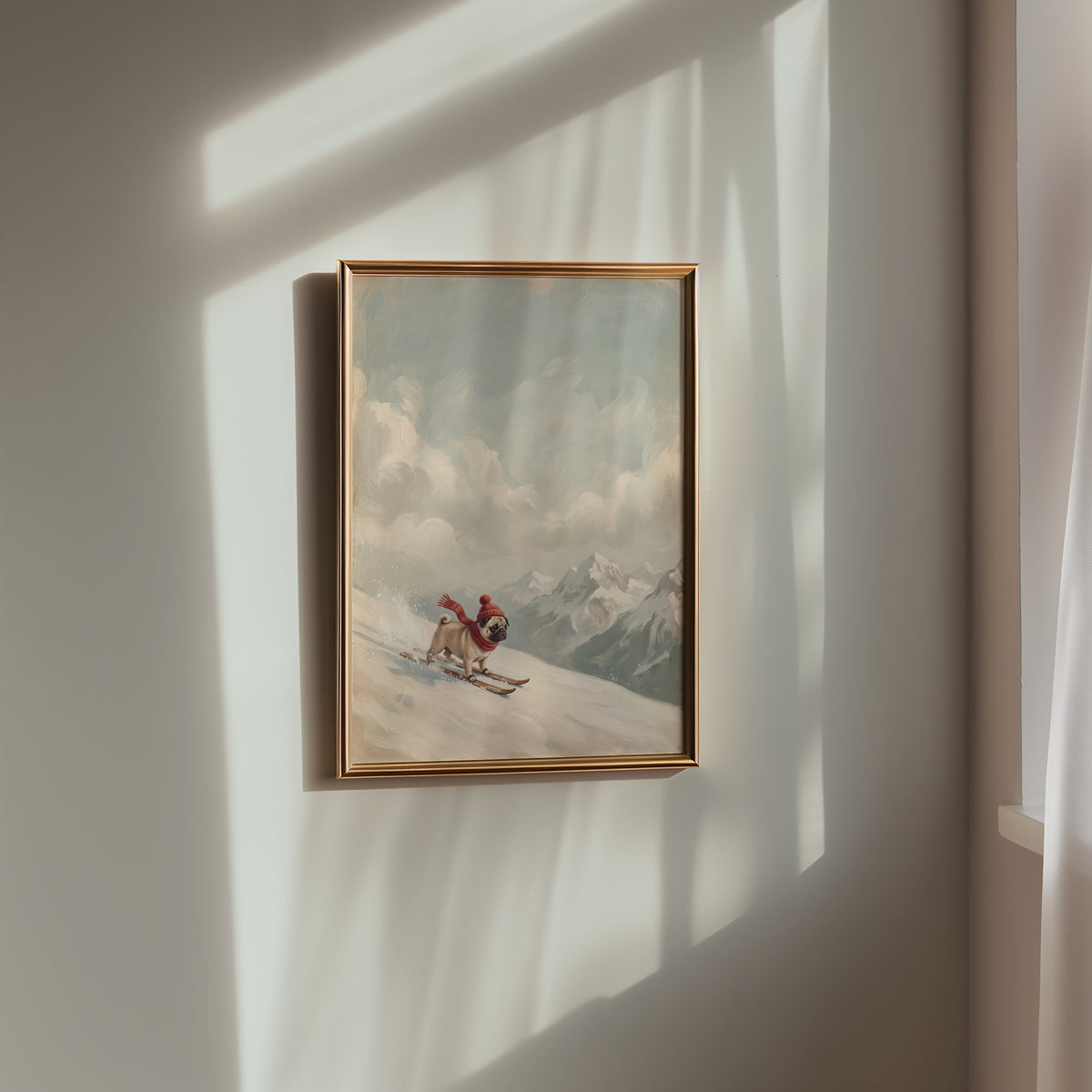 Apres-Ski Pug Poster – i rum 2