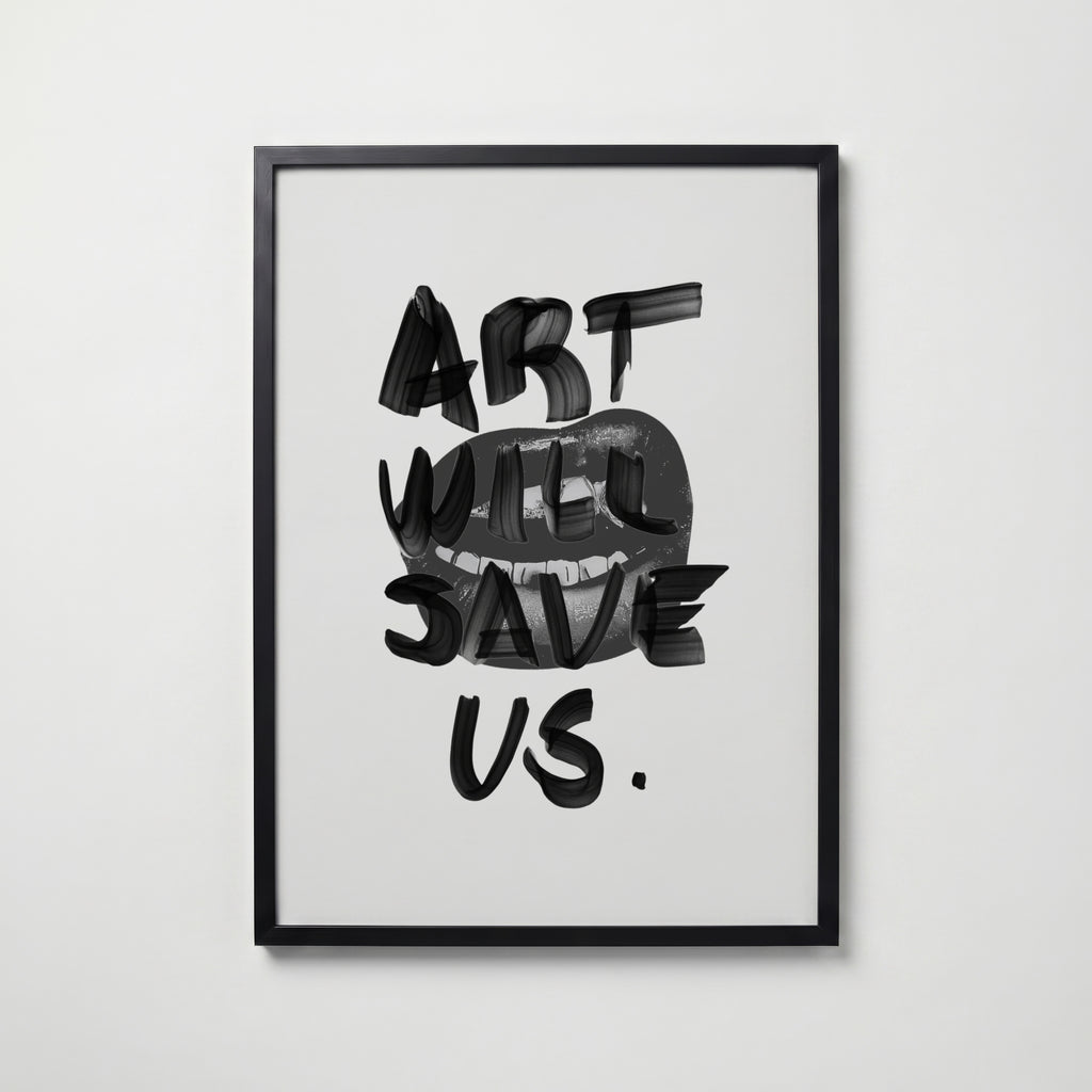 Painted Art Manifesto Poster – svart ram