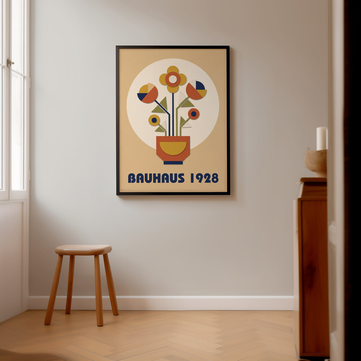 Bauhaus Flowerpot Poster – i rum 2