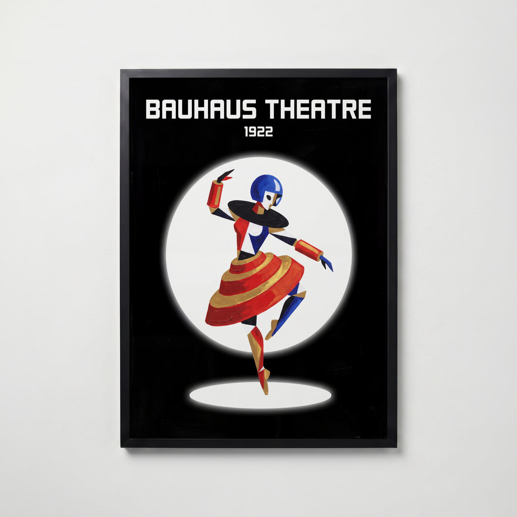 Bauhaus Theatre Poster – svart ram