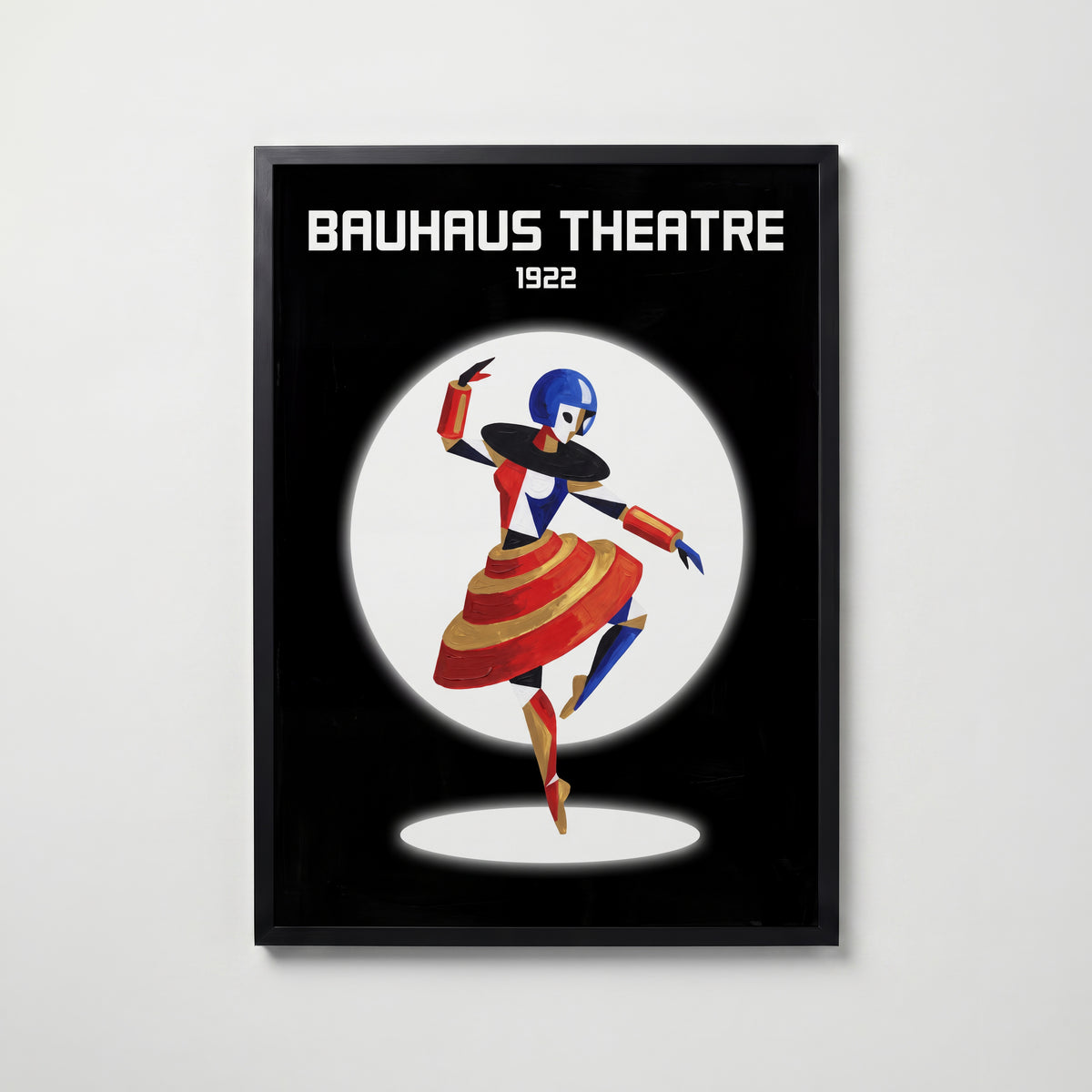 Bauhaus Theatre Poster – svart ram