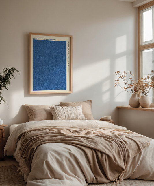 Blue Japandi Poster