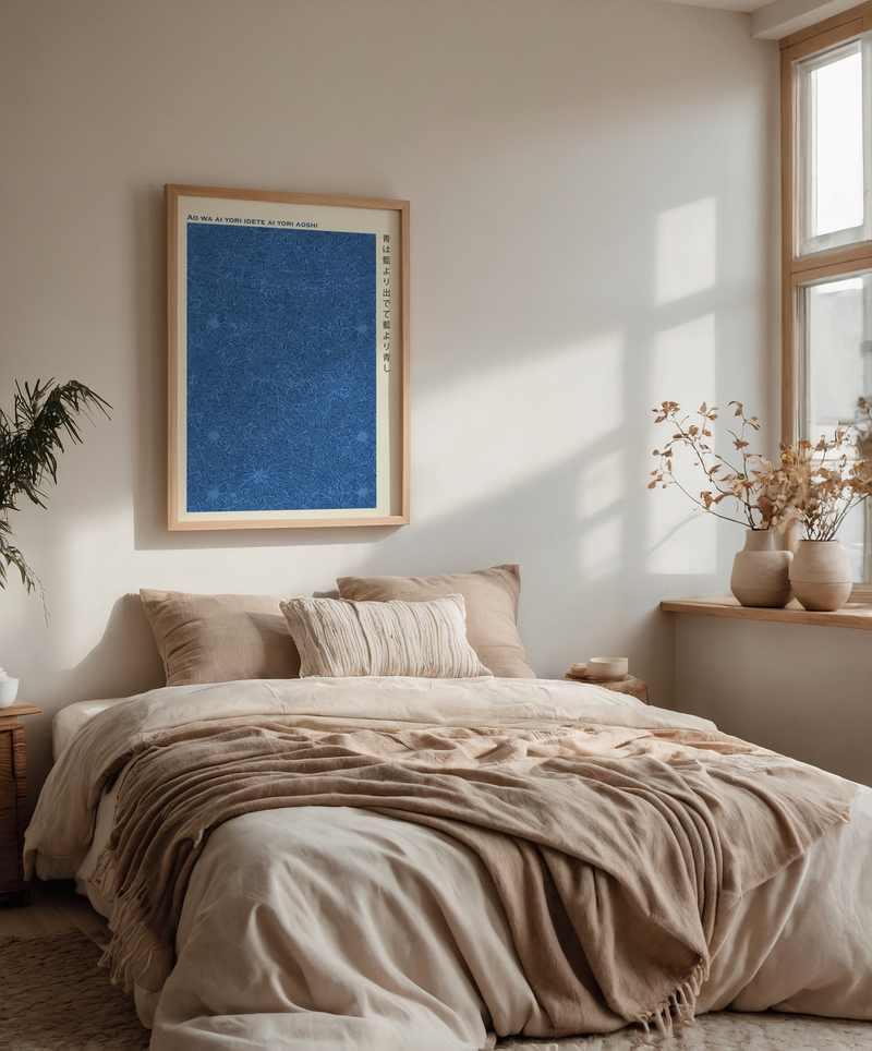 Blue Japandi Poster