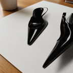 Patent Slingback Heels Poster – närbild på papper