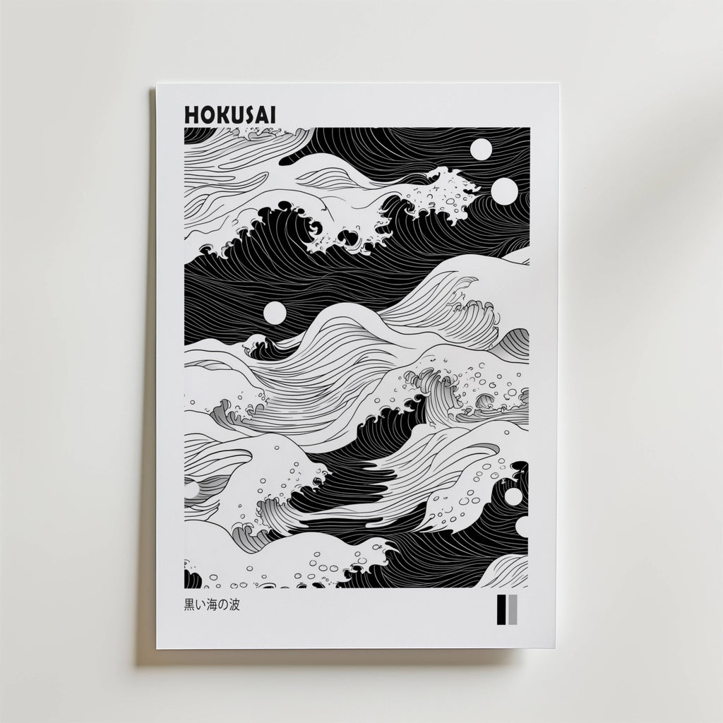 Bundle 3-pack Japandi Hokusai & Kyoto Harmony – kuraterad postercollection som lyfter hemmet hos Bozetto